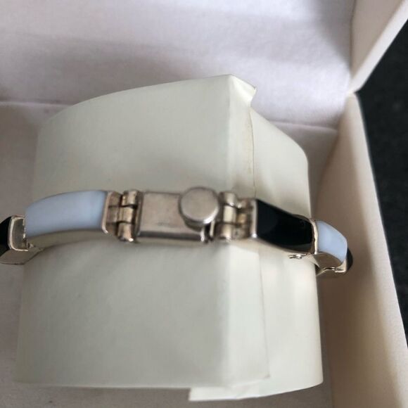 Vintage Sterling silver 925 Bracelet /w genuine Agate stones - Picture 5 of 16